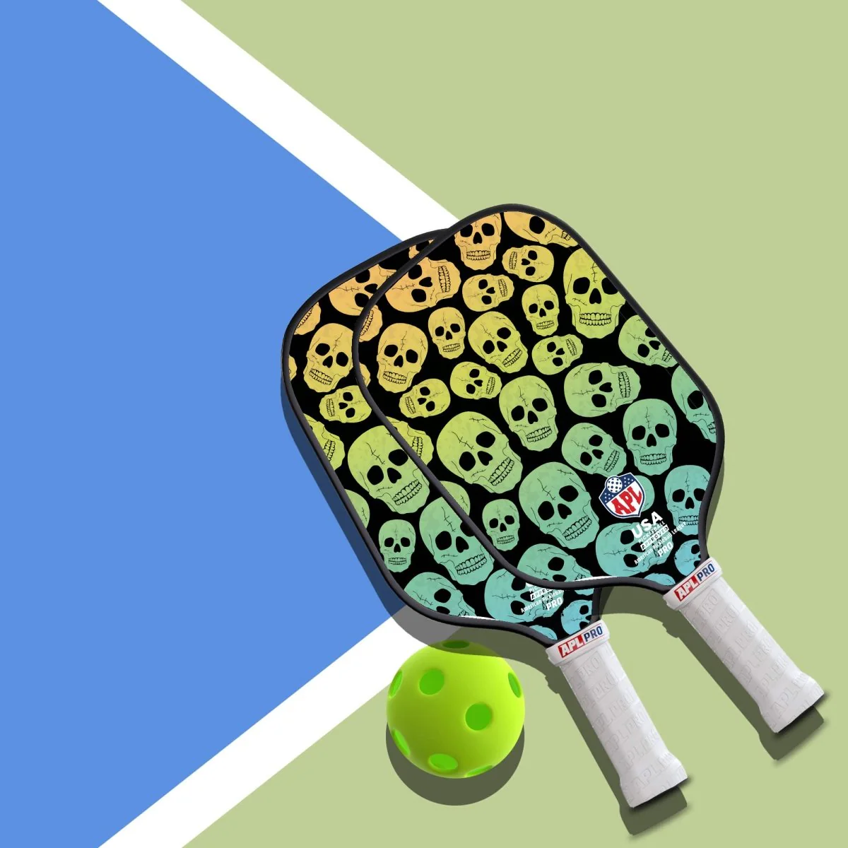 APL - Skulls Pickleball Paddle | 16mm Carbon Fiber | Best Pickleball Paddles | American Pickleball League - Image 12