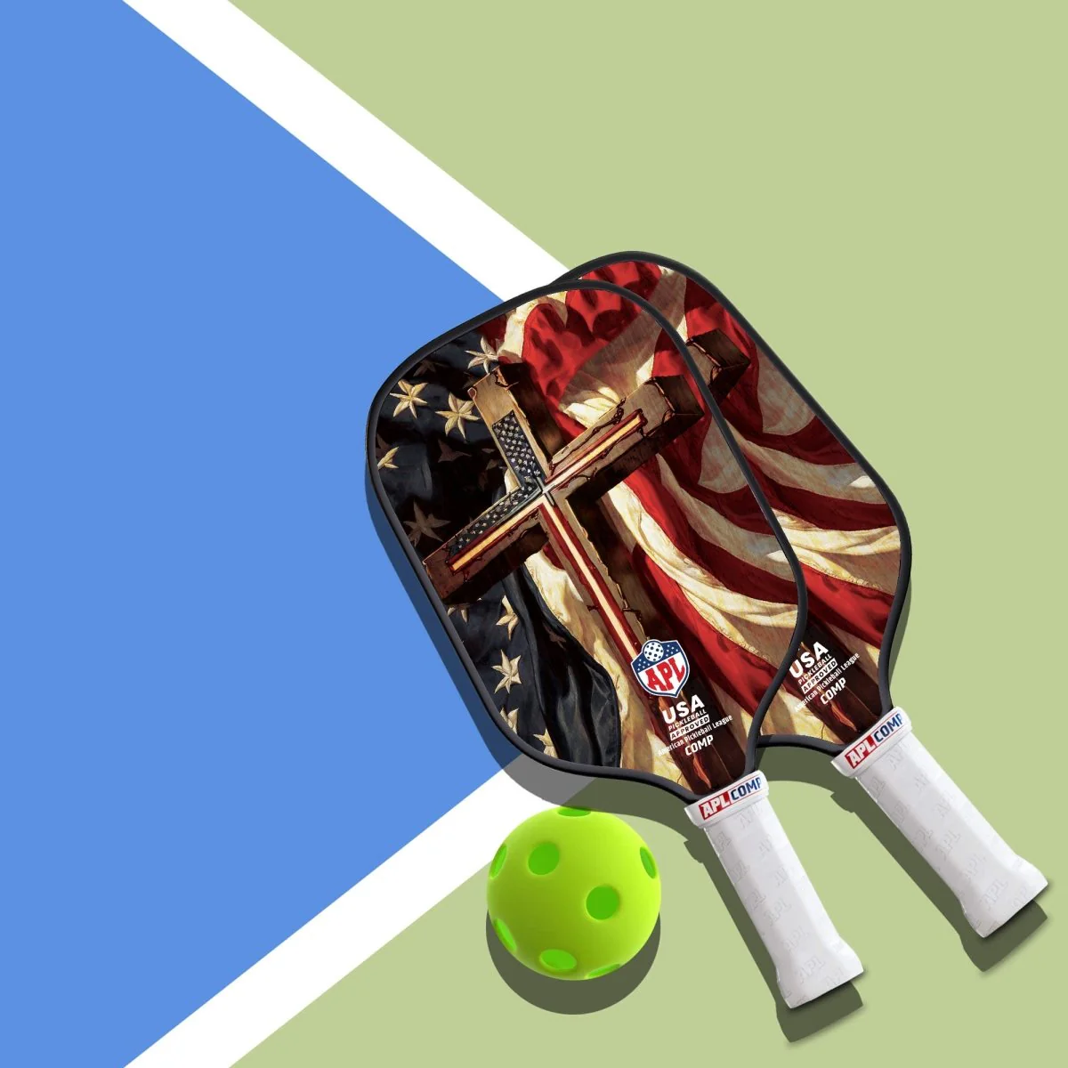 APL - Cross Flag | 16mm Carbon Fiber | Best Pickleball Paddles | American Pickleball League - Image 8