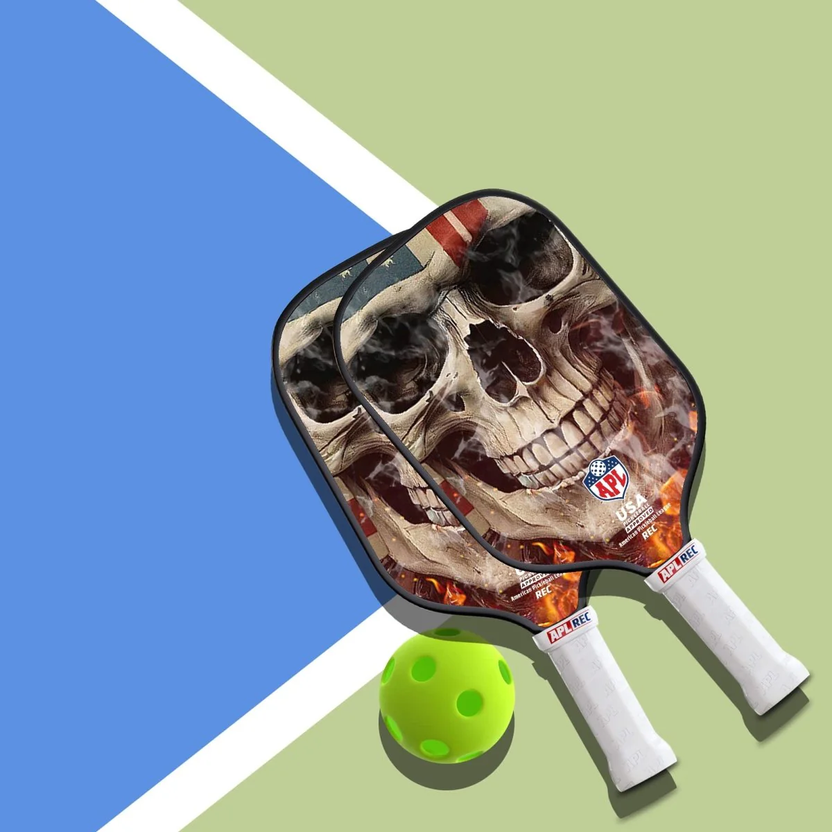 APL - Smoky Skull Pickleball Paddle | 16mm Carbon Fiber | Best Pickleball Paddles | American Pickleball League - Image 4