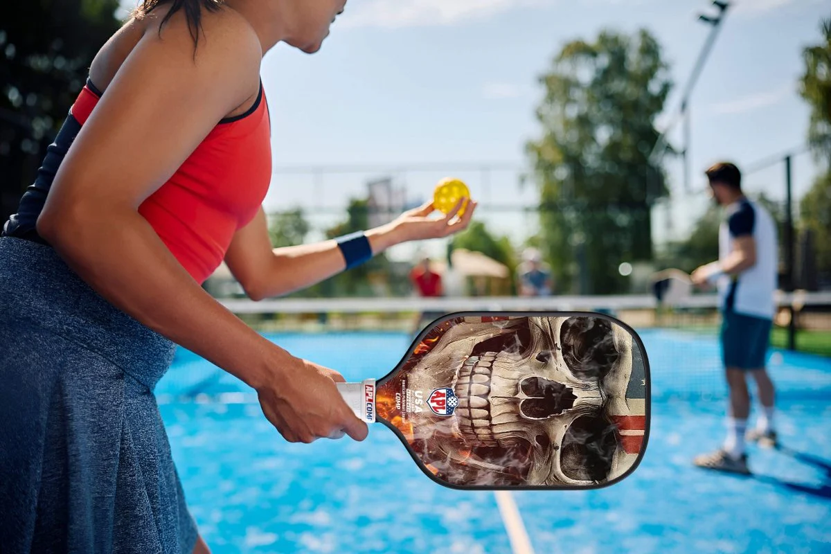 APL - Smoky Skull Pickleball Paddle | 16mm Carbon Fiber | Best Pickleball Paddles | American Pickleball League - Image 7