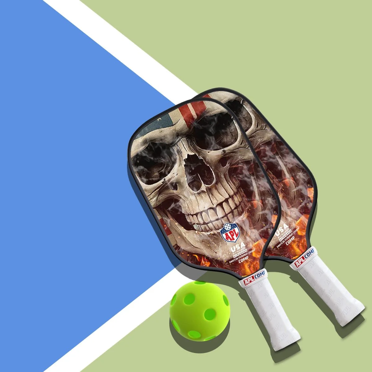 APL - Smoky Skull Pickleball Paddle | 16mm Carbon Fiber | Best Pickleball Paddles | American Pickleball League - Image 8