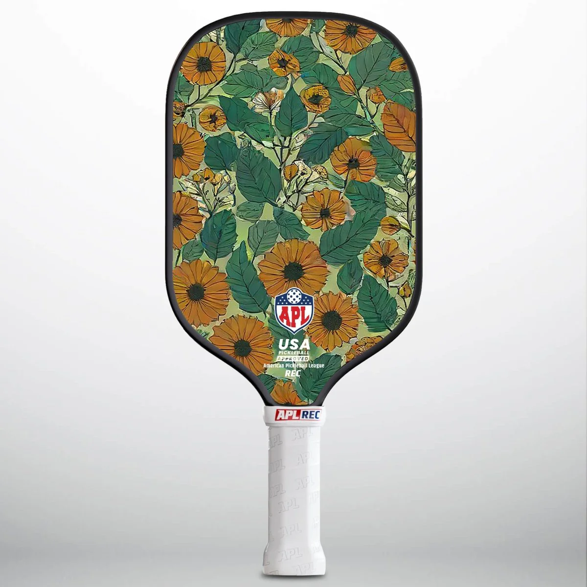 APL - Sun Flowers Pickleball Paddle | 16mm Carbon Fiber | Best Pickleball Paddles | American Pickleball League