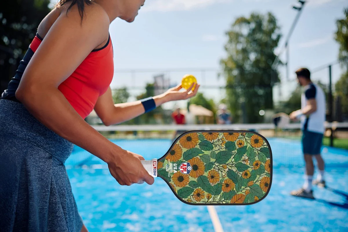 APL - Sun Flowers Pickleball Paddle | 16mm Carbon Fiber | Best Pickleball Paddles | American Pickleball League - Image 7