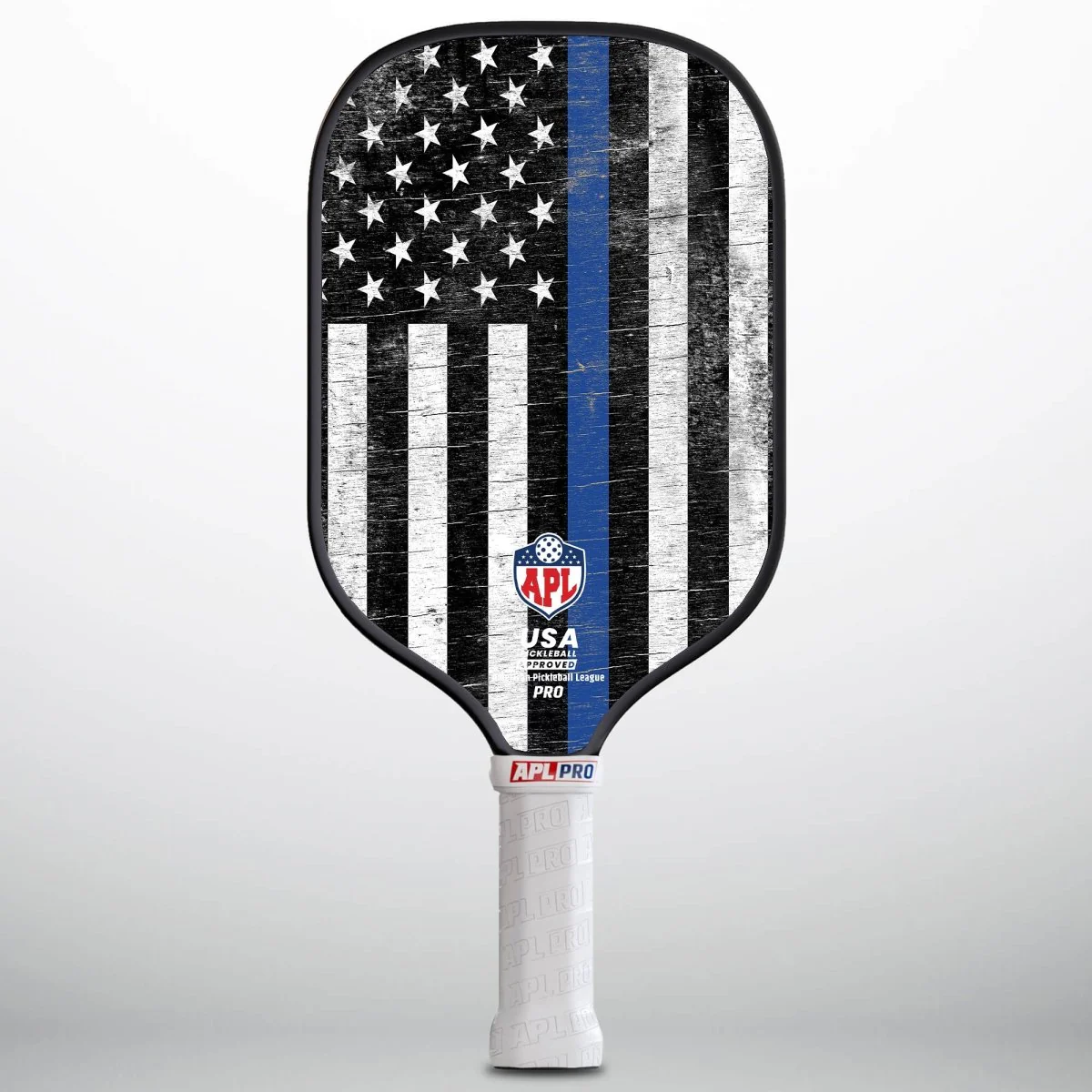 APL - Rustic Blue Line Pickleball Paddle | 16mm Carbon Fiber | Best Pickleball Paddles | American Pickleball League - Image 3