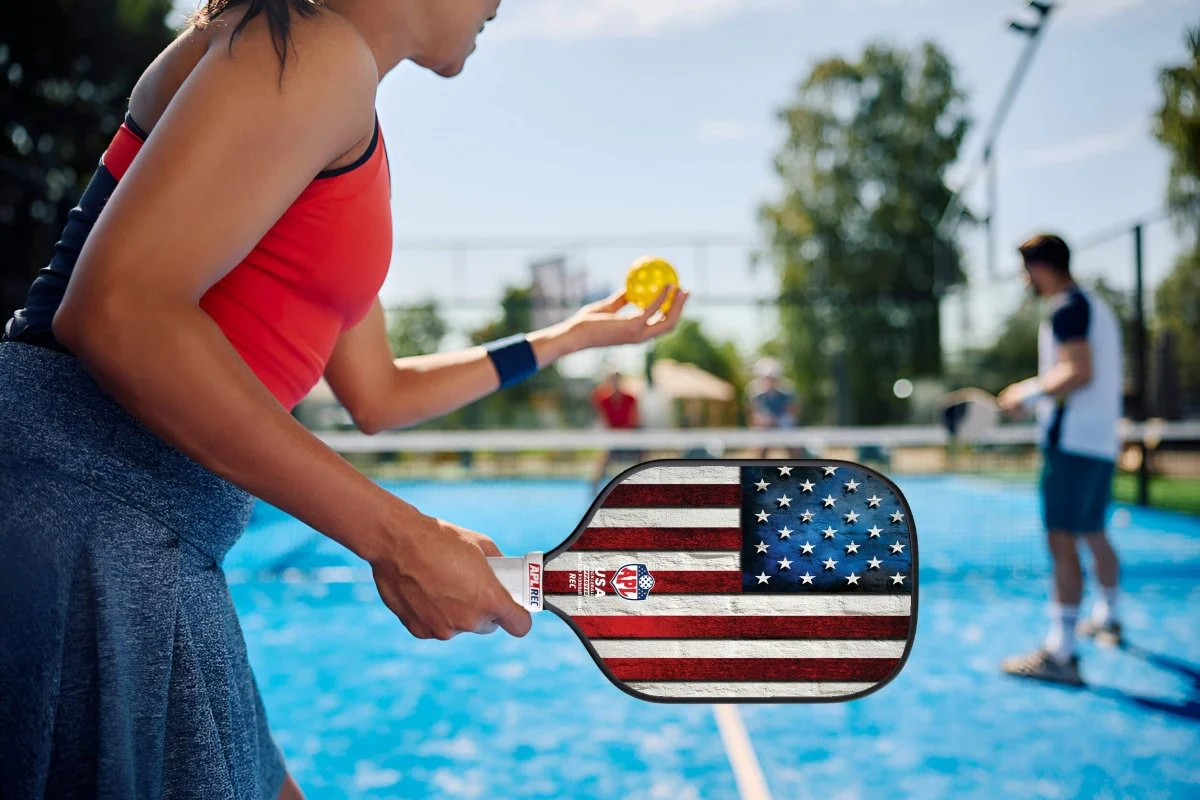 APL - US Flag Pickleball Paddle | 16mm Carbon Fiber | Best Pickleball Paddles | American Pickleball League - Image 3