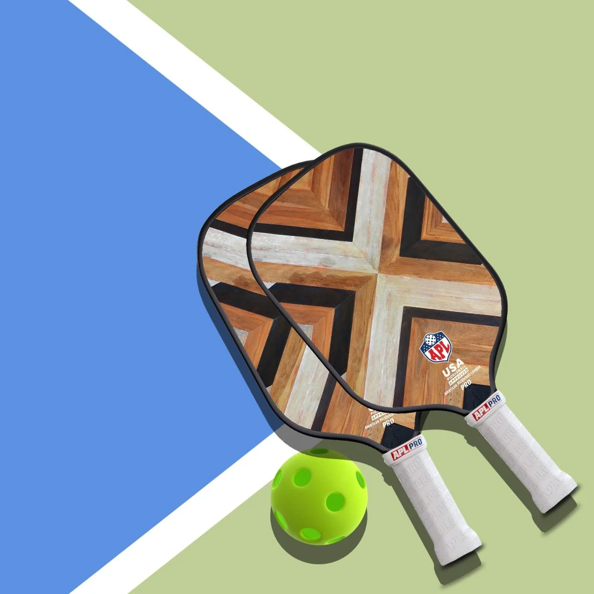 APL - Wooden Patterns Pickleball Paddle | 16mm Carbon Fiber | Best Pickleball Paddles | American Pickleball League - Image 12