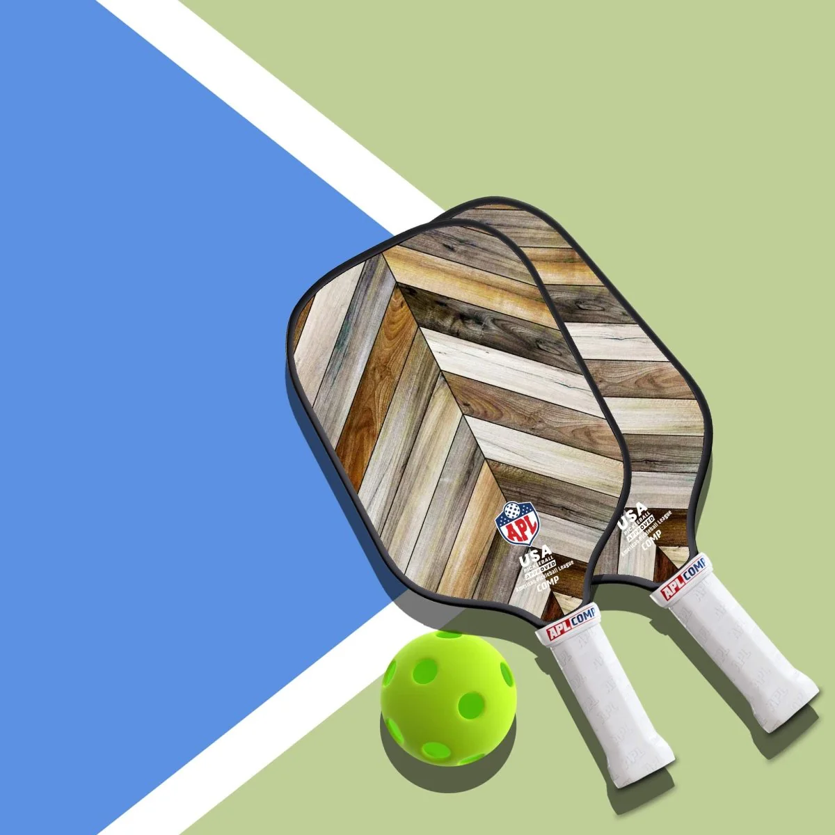APL - Wooden Patterns Pickleball Paddle | 16mm Carbon Fiber | Best Pickleball Paddles | American Pickleball League - Image 8