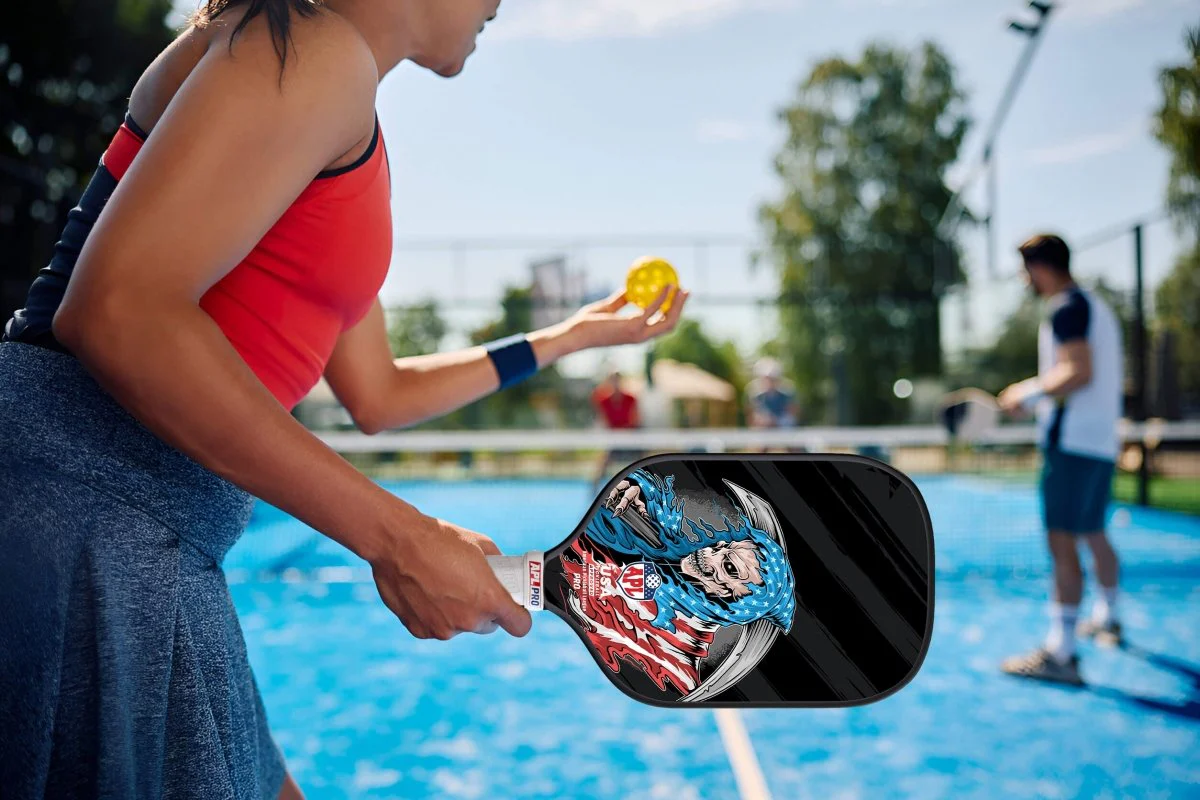 APL - Skull Flag Pickleball Paddle | 16mm Carbon Fiber | Best Pickleball Paddles | American Pickleball League - Image 11