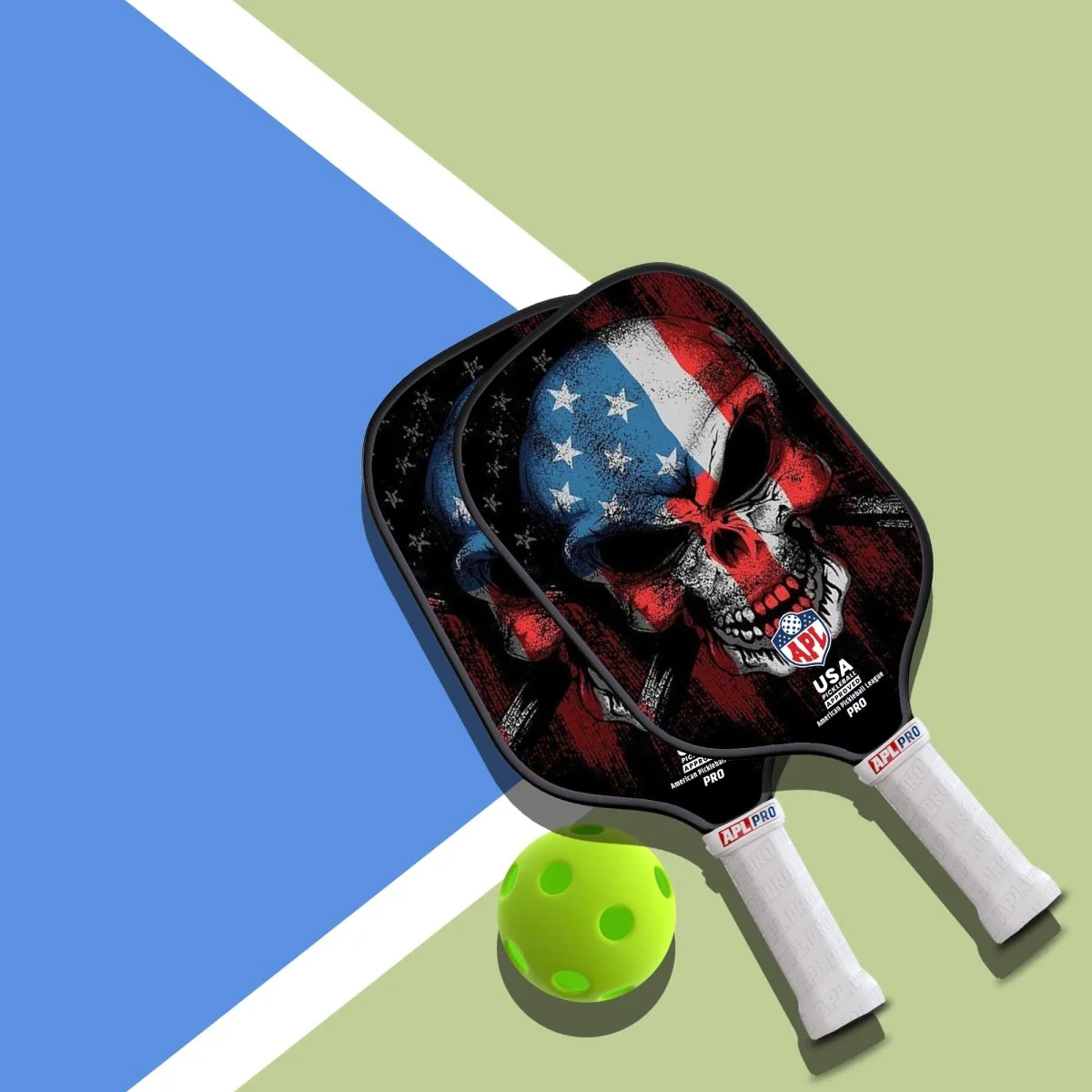 APL - Skull Flag Pickleball Paddle | 16mm Carbon Fiber | Best Pickleball Paddles | American Pickleball League - Image 12