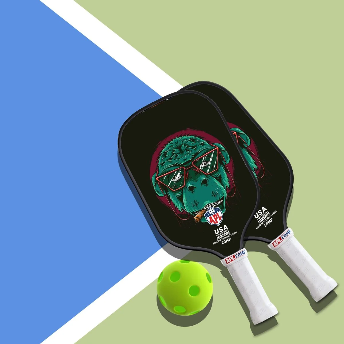 APL - Skull Glasses Pickleball Paddle | 16mm Carbon Fiber | Best Pickleball Paddles | American Pickleball League - Image 8