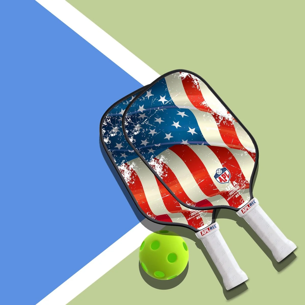 APL - US Flag Pickleball Paddle | 16mm Carbon Fiber | Best Pickleball Paddles | American Pickleball League - Image 4