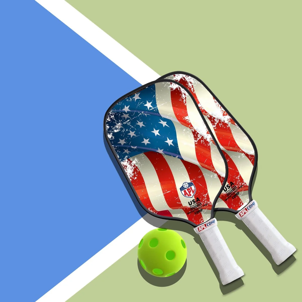 APL - US Flag Pickleball Paddle | 16mm Carbon Fiber | Best Pickleball Paddles | American Pickleball League - Image 8