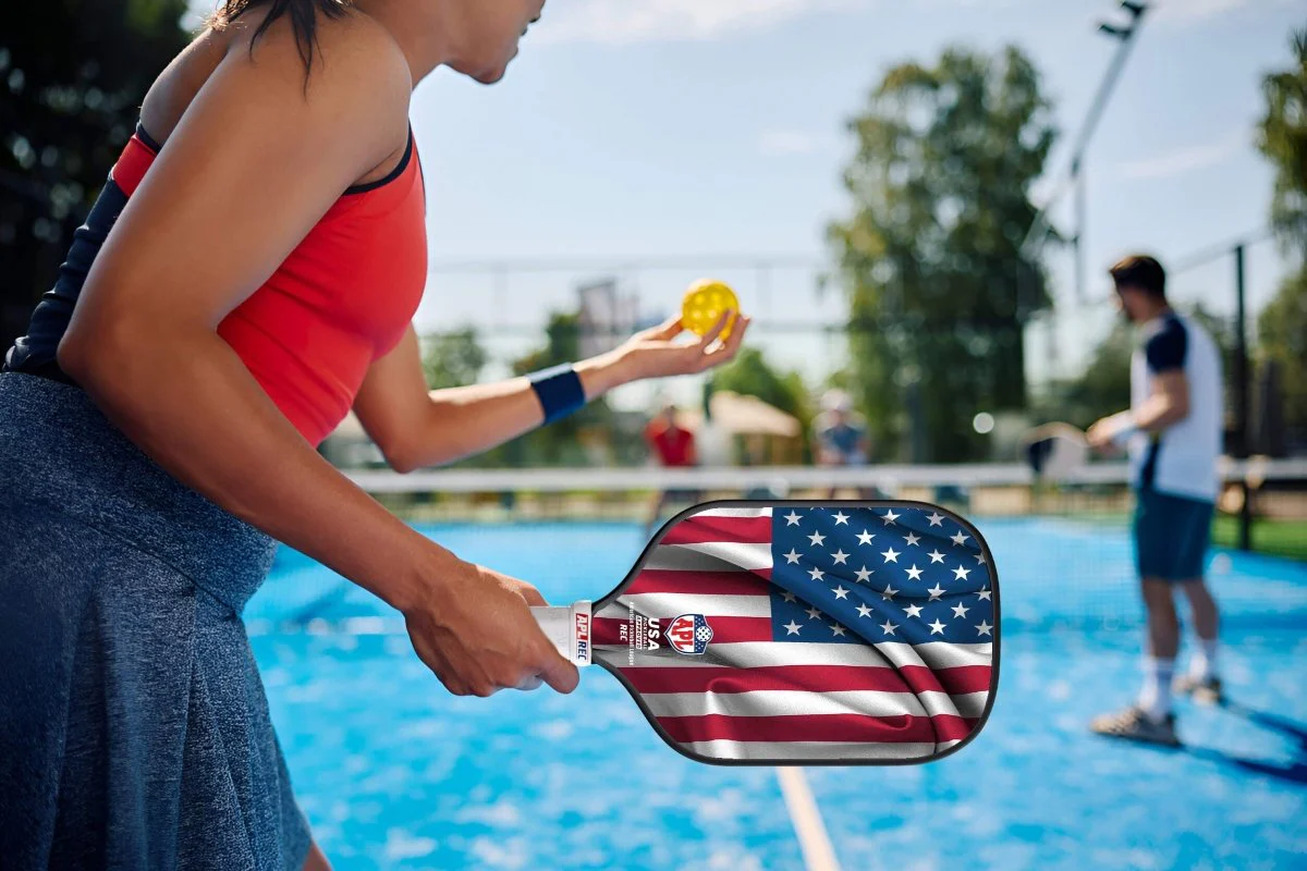 APL - US Flag Pickleball Paddle | 16mm Carbon Fiber | Best Pickleball Paddles | American Pickleball League - Image 3