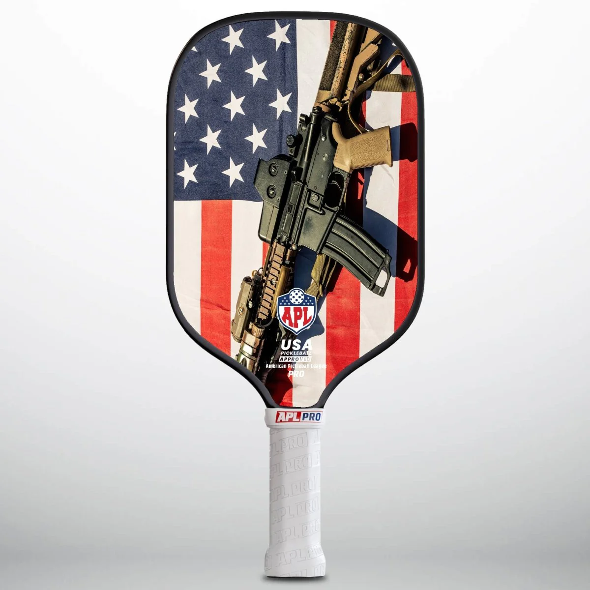 APL - Gun on Flag Pickleball Paddle | 16mm Carbon Fiber | Best Pickleball Paddles | American Pickleball League - Image 3