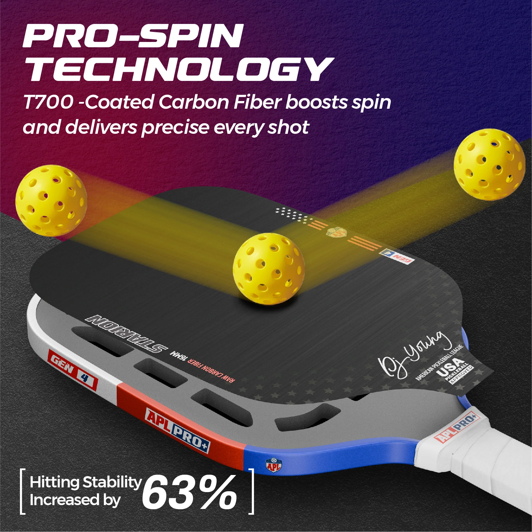 APL Frontier Pro+ 16mm Pickleball Paddle | Carbon Fiber | Gen 4 Thermoformed Foam Technology - Image 6